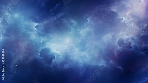 Blue and purple galaxy background - abstract artwork created with generative ai technology © hassan