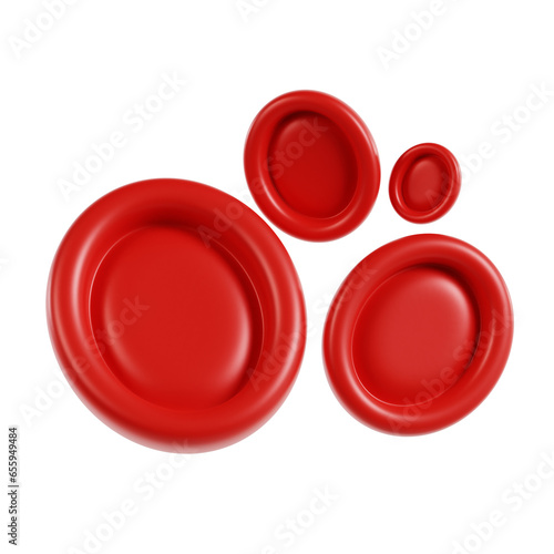 Red Blood Cells 3d Illustration
