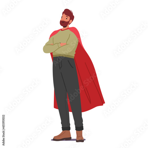 Businessman Superhero Character Is A Charismatic, Innovative, And Influential Figure In The Business World, Vector