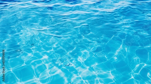 Closeup of Turquoise Blue Water Surface in a Mediterranean Lagoon Bay. Natural Environment and Background of Crystal Clear Ocean Water as a Swimming Pool © hassan