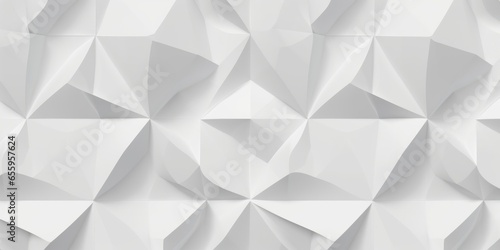 Rotated abstract offset large white polygon geometrical quarter circle pattern background wallpaper banner flat lay top view from above sparsely, Generative AI photo