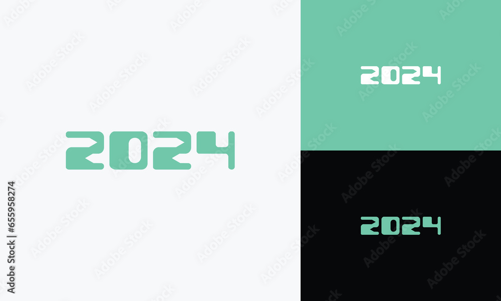2024. Happy New Year. Abstract numbers vector illustration. Holiday design for greeting card, invitation, calendar, etc. vector stock illustration 2024. Happy New Year. Abstract numbers vector illustration. Holiday design for greeting card, invitation, calendar, etc. vector stock illustration
