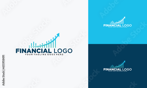 blue arrow and graph stock market arrow growing pointing up on economic chart icon trending upwards financial board rises