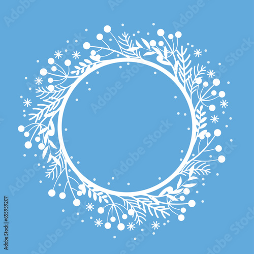 vector christmas holiday winter wreath