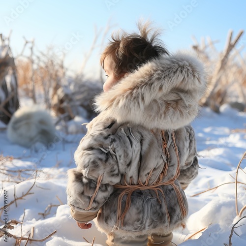 
Reindeer husbandry and clothing made from deerskin. Residents of the peoples of the north. Traditional settlement of winter yurts. Yamal and its indigenous inhabitants.