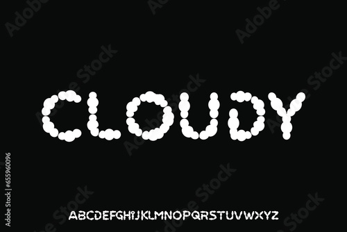 Cloudy effect alphabet vector design suitable for headline, poster, banner, cover and many more