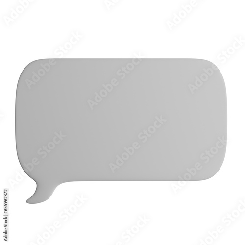 3D illustration of the speech bubble icon