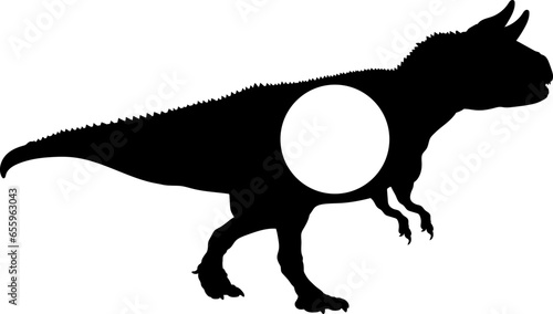 Carnotaurus Dinosaur Silhouette. Dinosaur SVG Types of dinosaurs Dinosaur name breeds 
