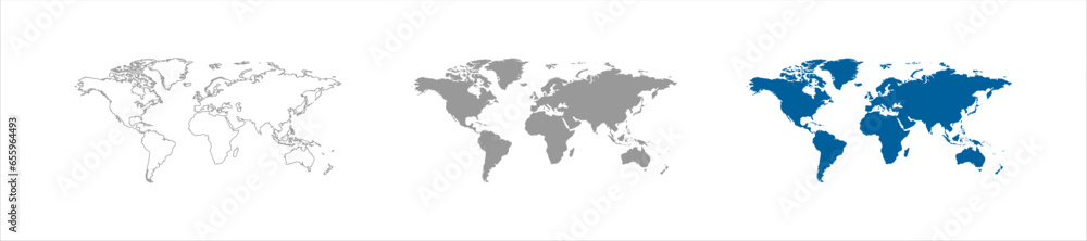 Map world. Vector. Country. Earth Globe.Vector illustration.