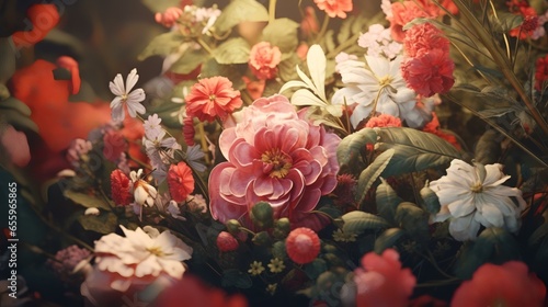 Wallpaper Mural Floral card, vintage flower Torontodigital.ca