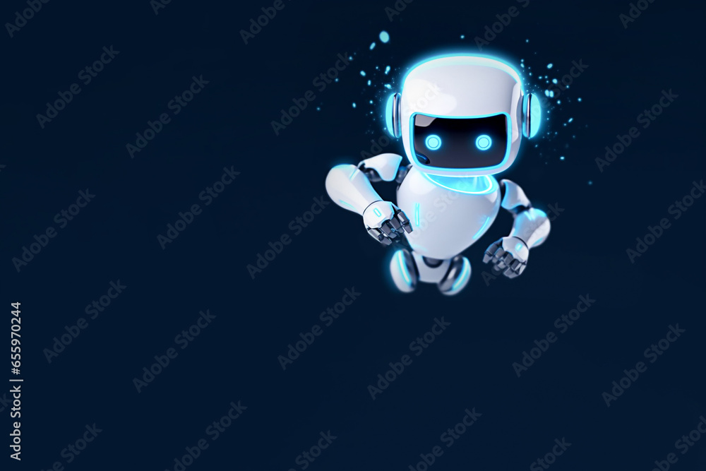 Chatbot 3d Vector Robot. Copy space Chatbot 3d Vector Robot. Copy space