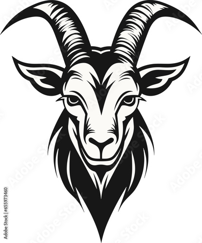 goat head logo vector design