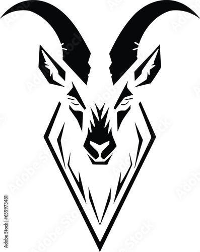 goat head logo vector design
