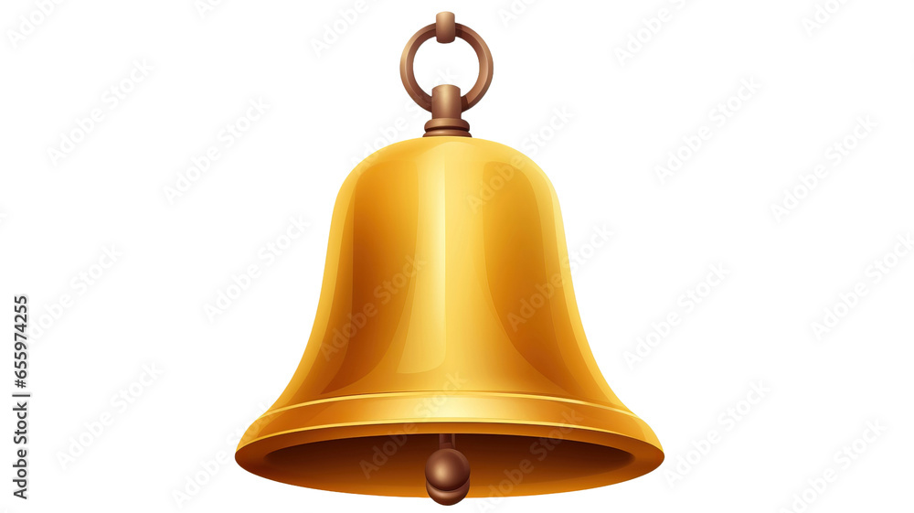 Cartoon bell isolated on a transparent or white background Cartoon bell isolated on a transparent or white background