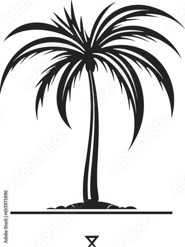 palm tree logo vector design