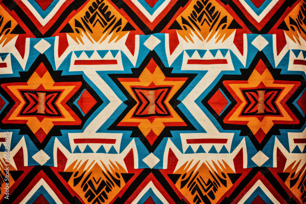 Native American background with geometric patterns. Native American background with geometric patterns.