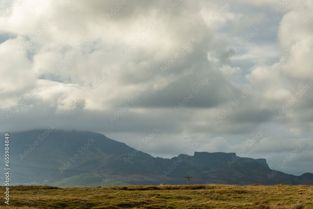 Fototapeta premium isle of skye, landscape in the area of Staffin, north of the island, scotland, uk