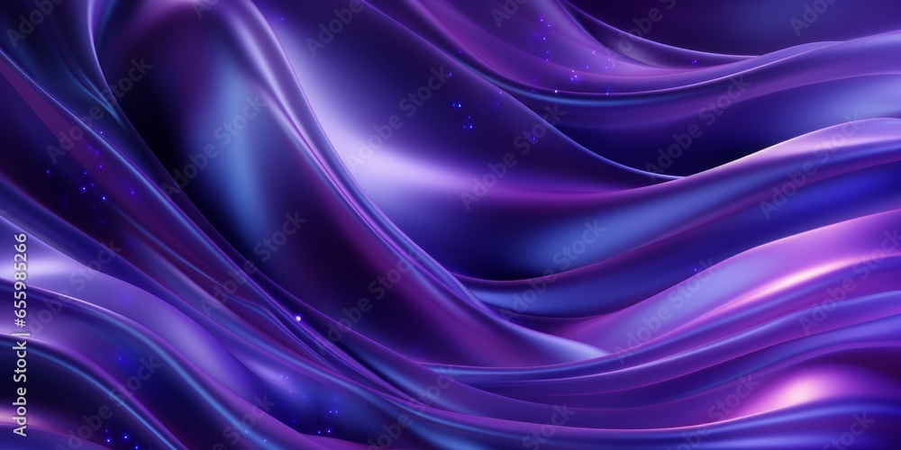 Obraz premium Silk cloth texture, shiny satin curtain with waves and glitters and shine. 3d render.