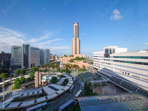 静岡県 浜松駅の駅前の風景