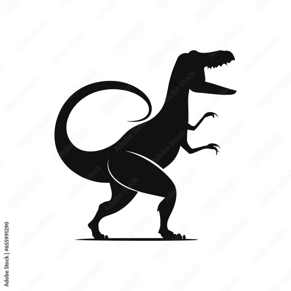 dinosaur silhouette icon sign, raptor tyrannosaurus symbol design dinosaur silhouette icon sign, raptor tyrannosaurus symbol design
