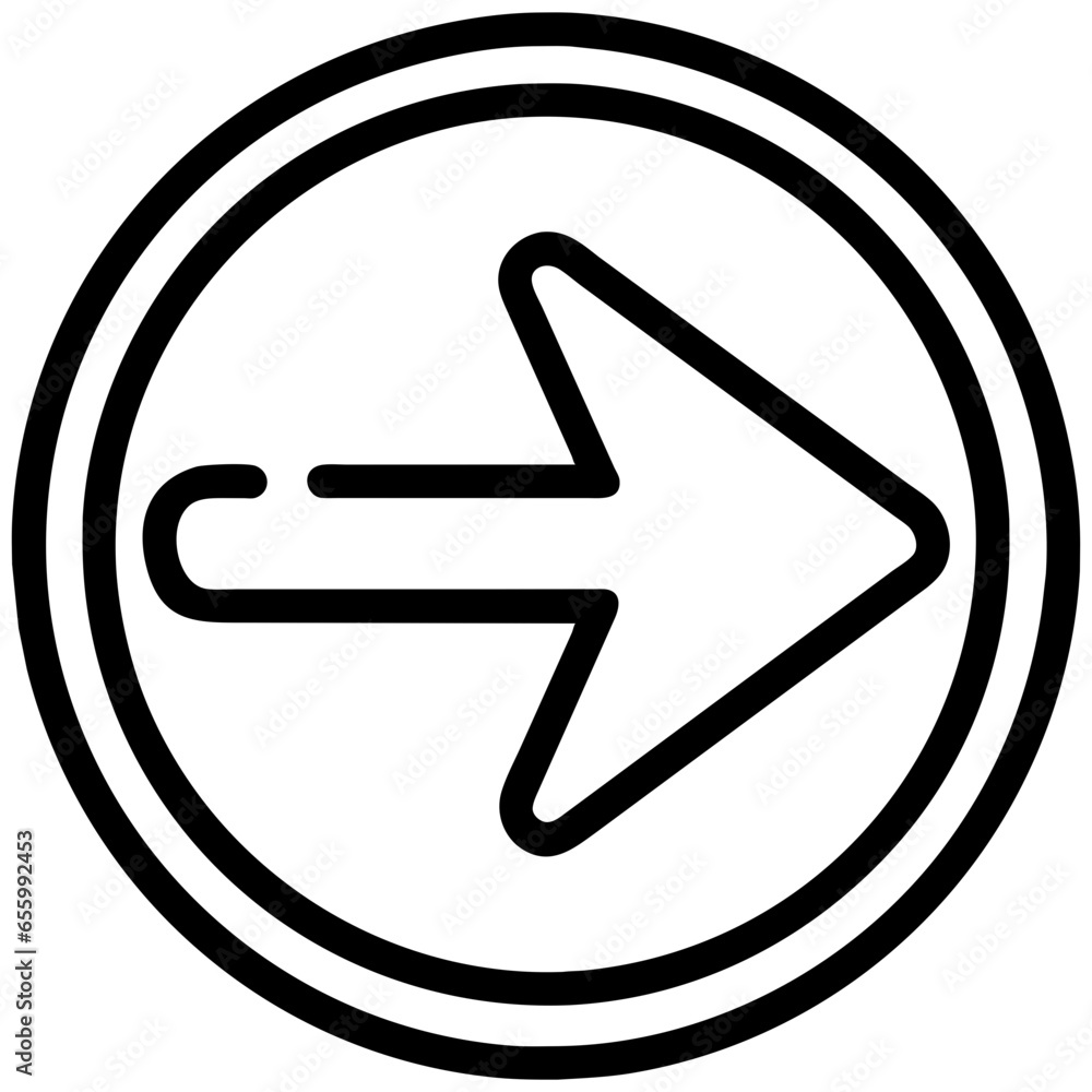 vector svg right arrow icon, bold outline illustration vector svg right arrow icon, bold outline illustration