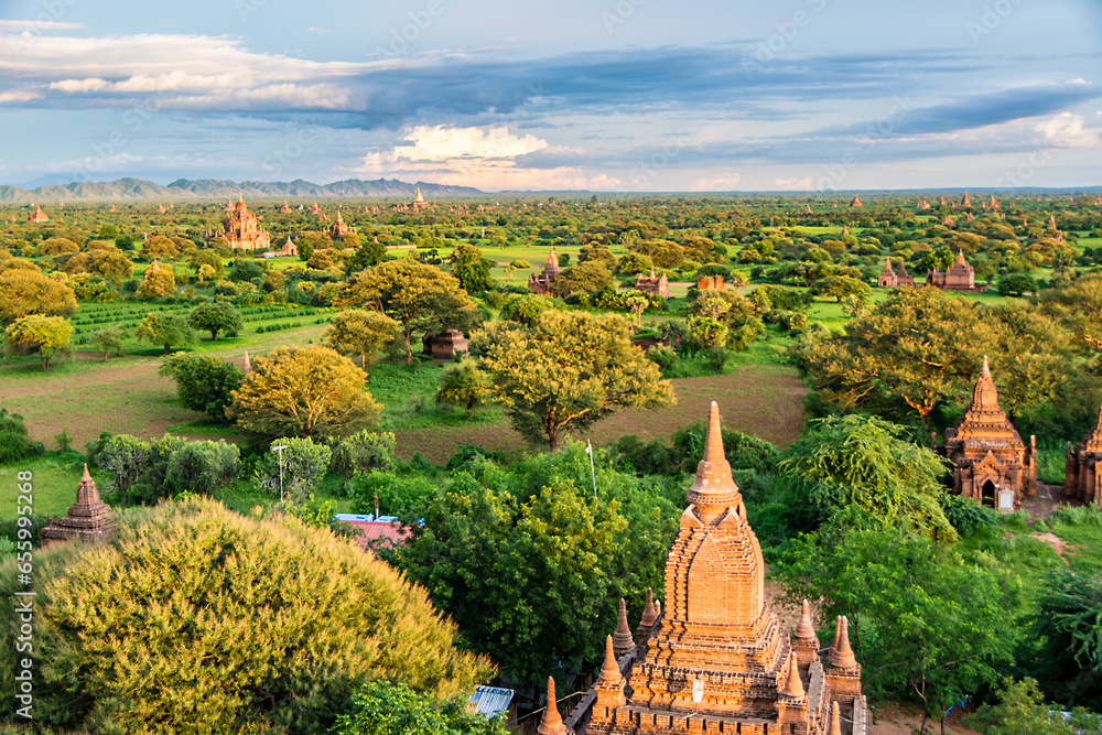 Pagoda landscape the Temples of Bagan(Pagan), Mandalay, Burma