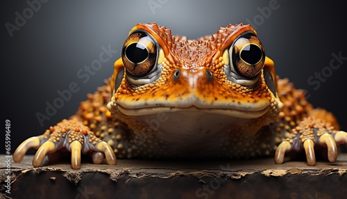 African frog on blur background