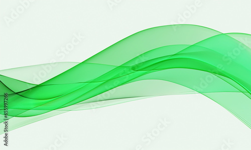 緑の波型背景素材