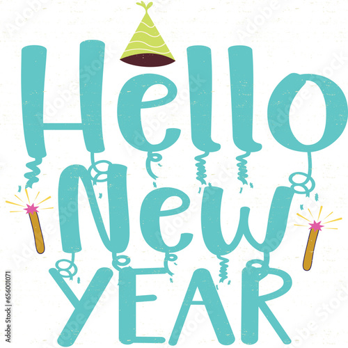 Happy New Year SVG Design