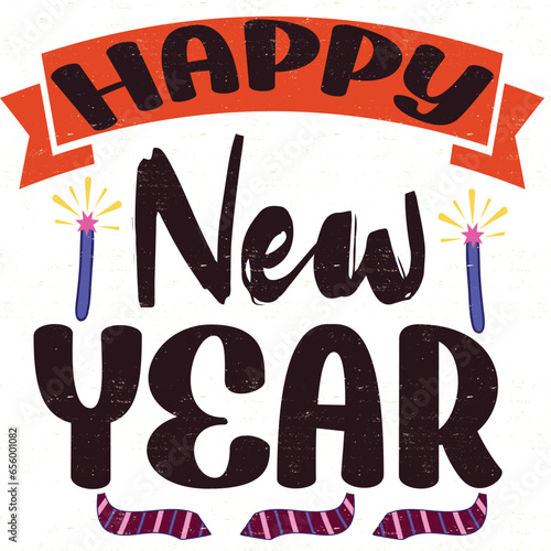 Happy New Year SVG Design