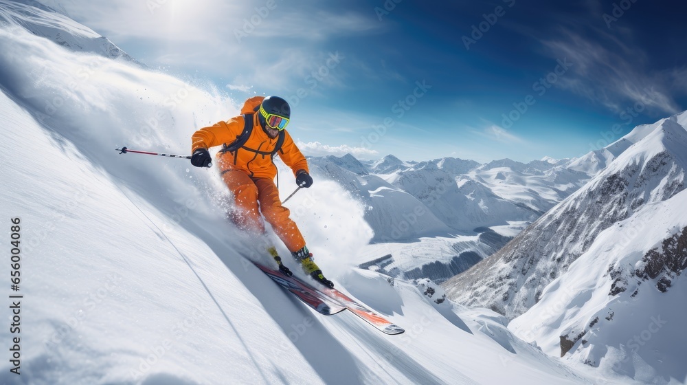 joy of a family holiday as kids embrace the snowy slopes, fully equipped with ski gear and enthusiasm, during their winter vacation.