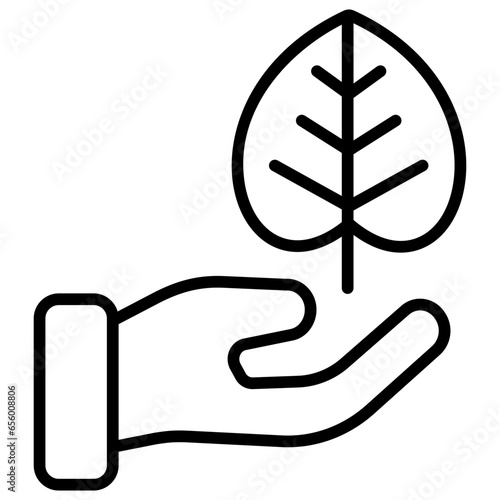 Outline Protect nature icon