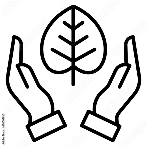 Outline Protect tree icon