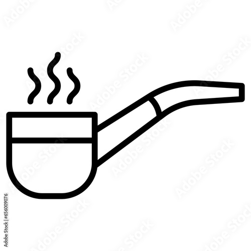 Outline Cigar Pipe icon