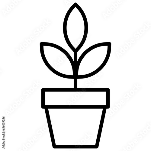 Outline Pot Plant icon
