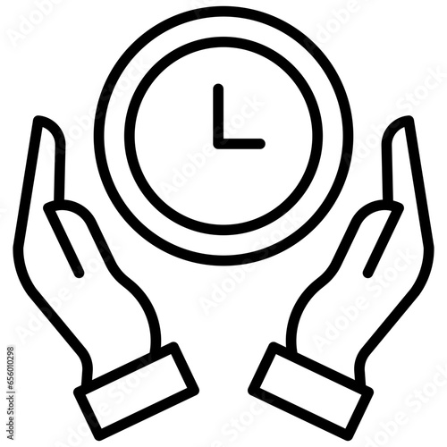 Outline Save Time icon