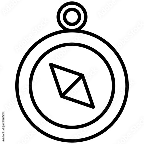Free Download Outline Skull Compass icon - GFXLoad