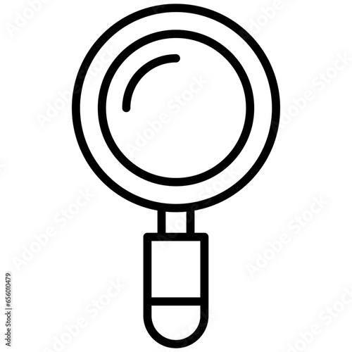 Outline Magnifying glass icon