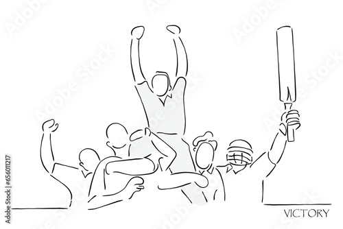hand drawn vector illustration of sports. Line art vector on international day of sport for development and peace. Sports has potential to align energies and enthusiasm for a collective cause of harmo