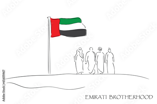 frienship of arabs line art
