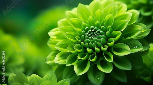 Botanical Elegance: Macro Green Flower Photography Wallpaper