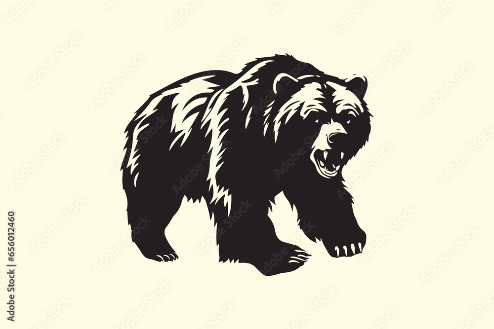 Bear Silhouette character vector illustration clip art Bear Silhouette character vector illustration clip art