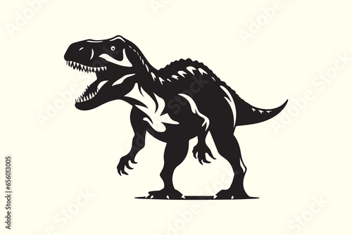 Dinosaur T-Rex Silhouette character vector illustration clip art © Arman