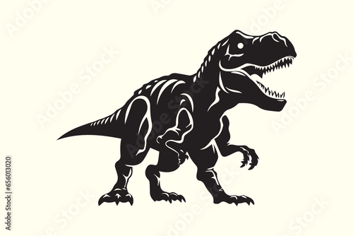 Dinosaur T-Rex Silhouette character vector illustration clip art