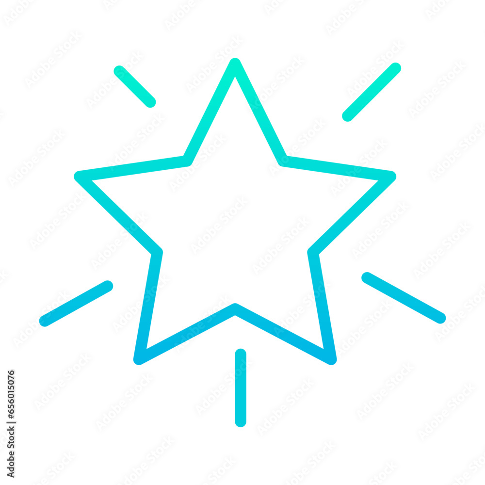 Obraz premium Outline gradient Star icon