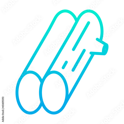 Outline gradient Wood Log icon