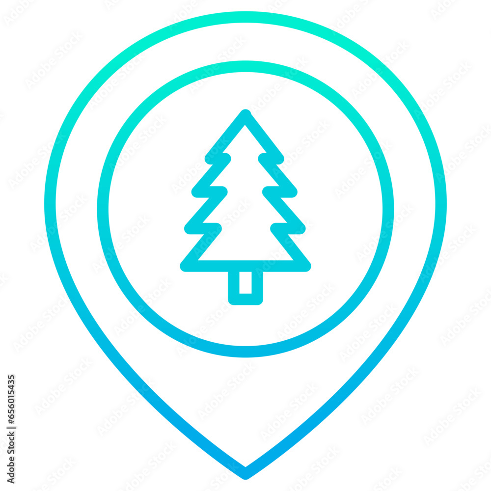 Outline gradient Medical Place icon Outline gradient Medical Place icon