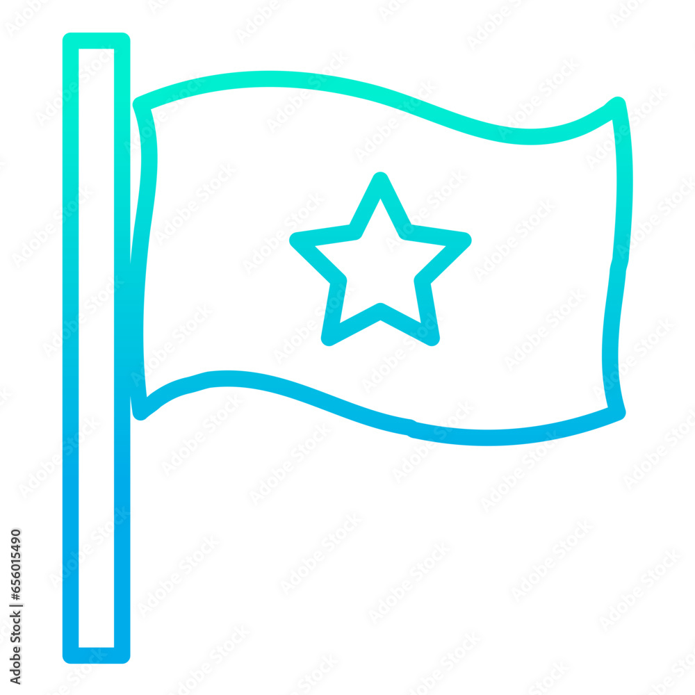 Outline gradient Medical Flag icon Outline gradient Medical Flag icon