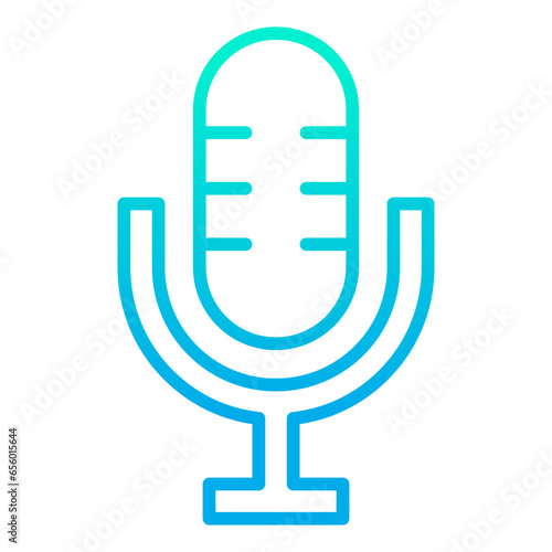 Outline gradient Microphone icon