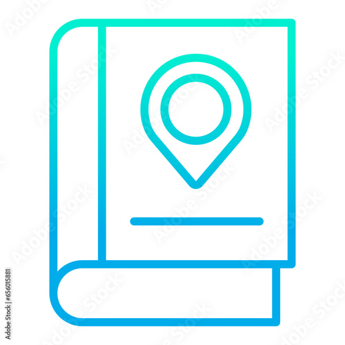 Free Download Outline gradient Travel Book icon - GFXLoad
